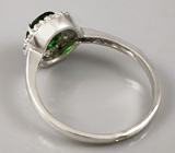 Кольцо с хромовым турмалином Серебро 925