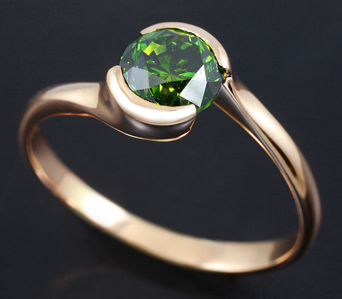 Зеленые обручальные кольца