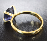 Золотое кольцо с иолитом топовой огранки 2,17 карат Золото