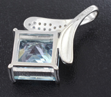 Чудесный серебряный кулон с голубым топазом Серебро 925