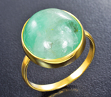 Золотое кольцо с крупным уральским бериллом 14,93 карата Золото