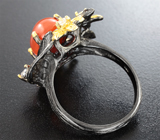 Серебряное кольцо с карнелианом Серебро 925