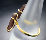 Золотое кольцо с аммолитом аммонита 11,2 карата