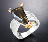 Серебряное кольцо с лемотрином  Серебро 925