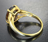 Превосходное серебряное кольцо с дымчатым кварцем Серебро 925