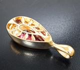 Кулон с крупным рубеллитом 16,95 карата Золото