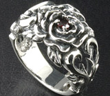 Кольцо «Роза Люцифера» с гранатом Серебро 925