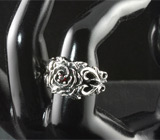 Кольцо «Роза Люцифера» с гранатом Серебро 925